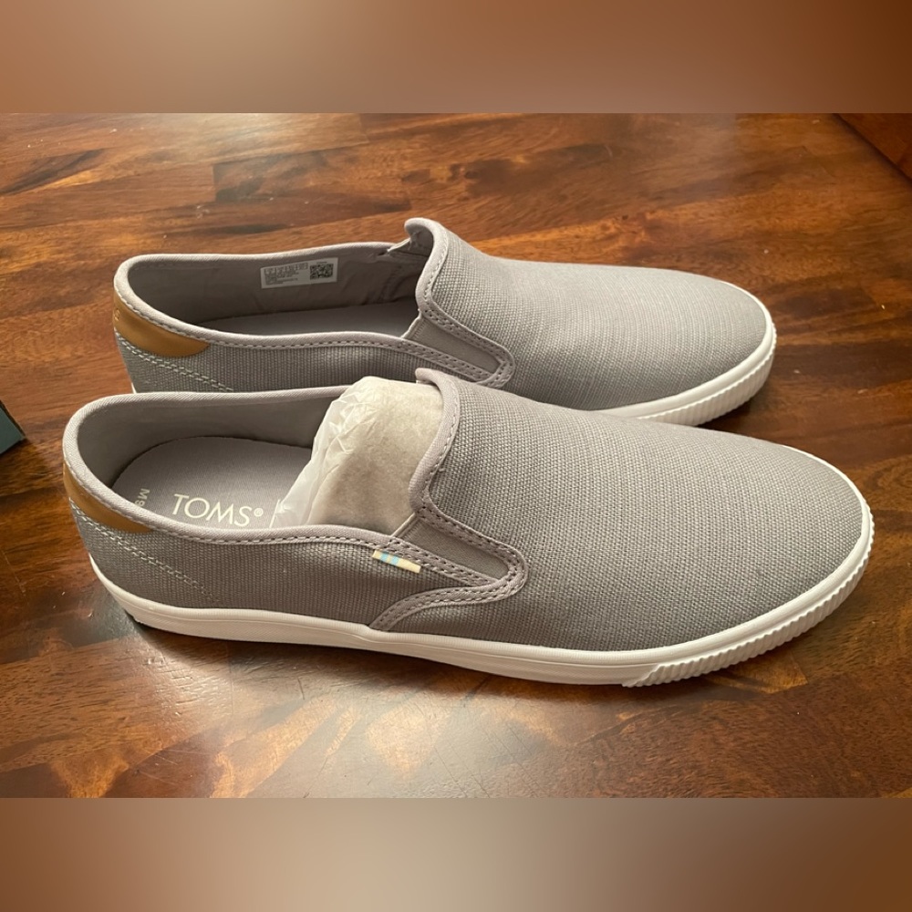 Grey Canvas TOMS slip-ons *New*